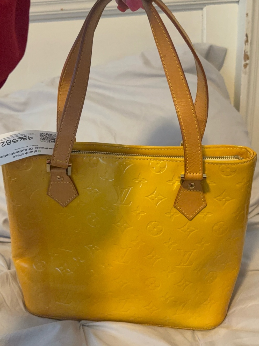 Louis Vuitton Vernis Yellow Patent Leather Tote Bag Rare Vintage Y2K - Picture 2 of 16